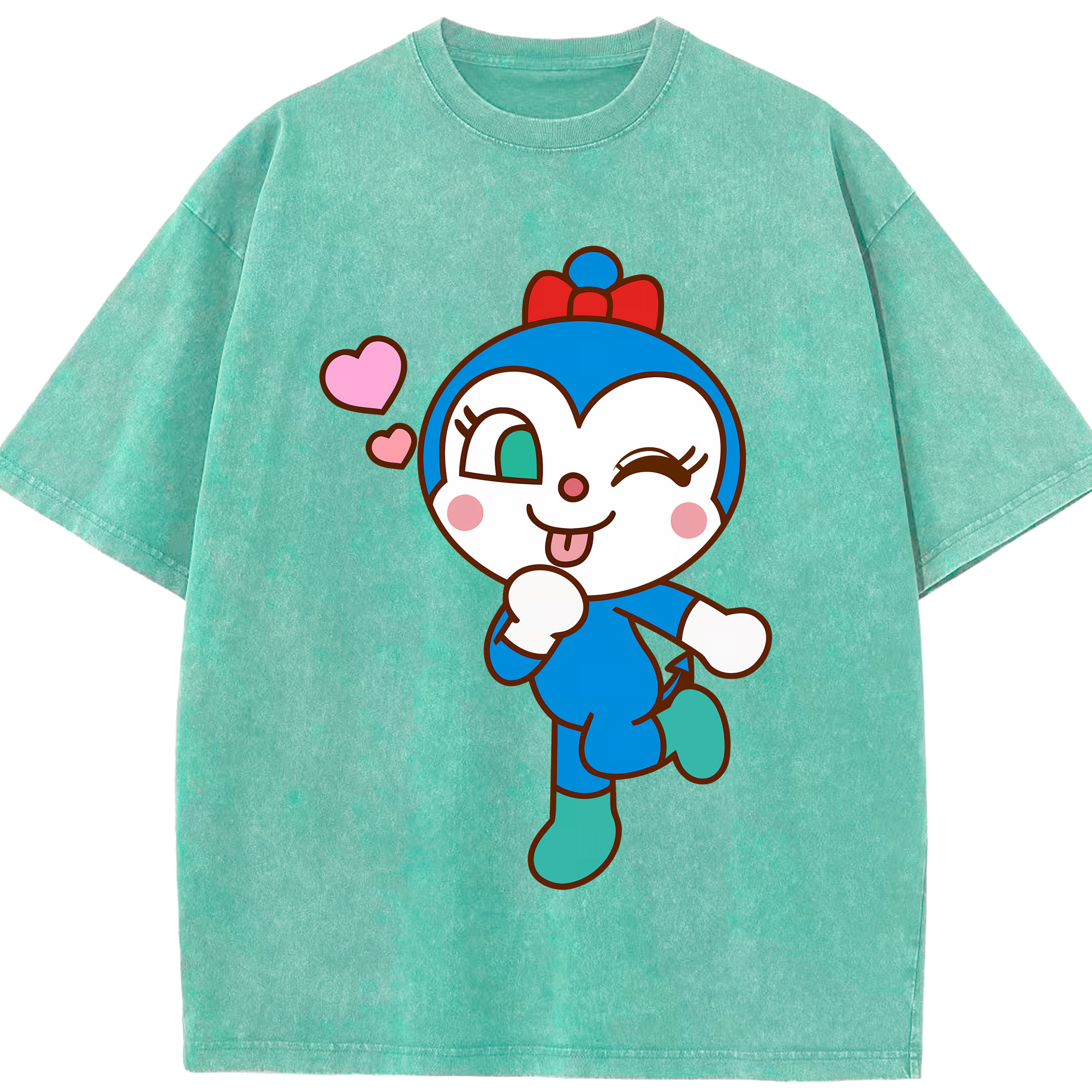 （画像用） アンパンマン Anpanman 綿100% ヴィンテージ風 半袖Tシャツ（フロントプリント）